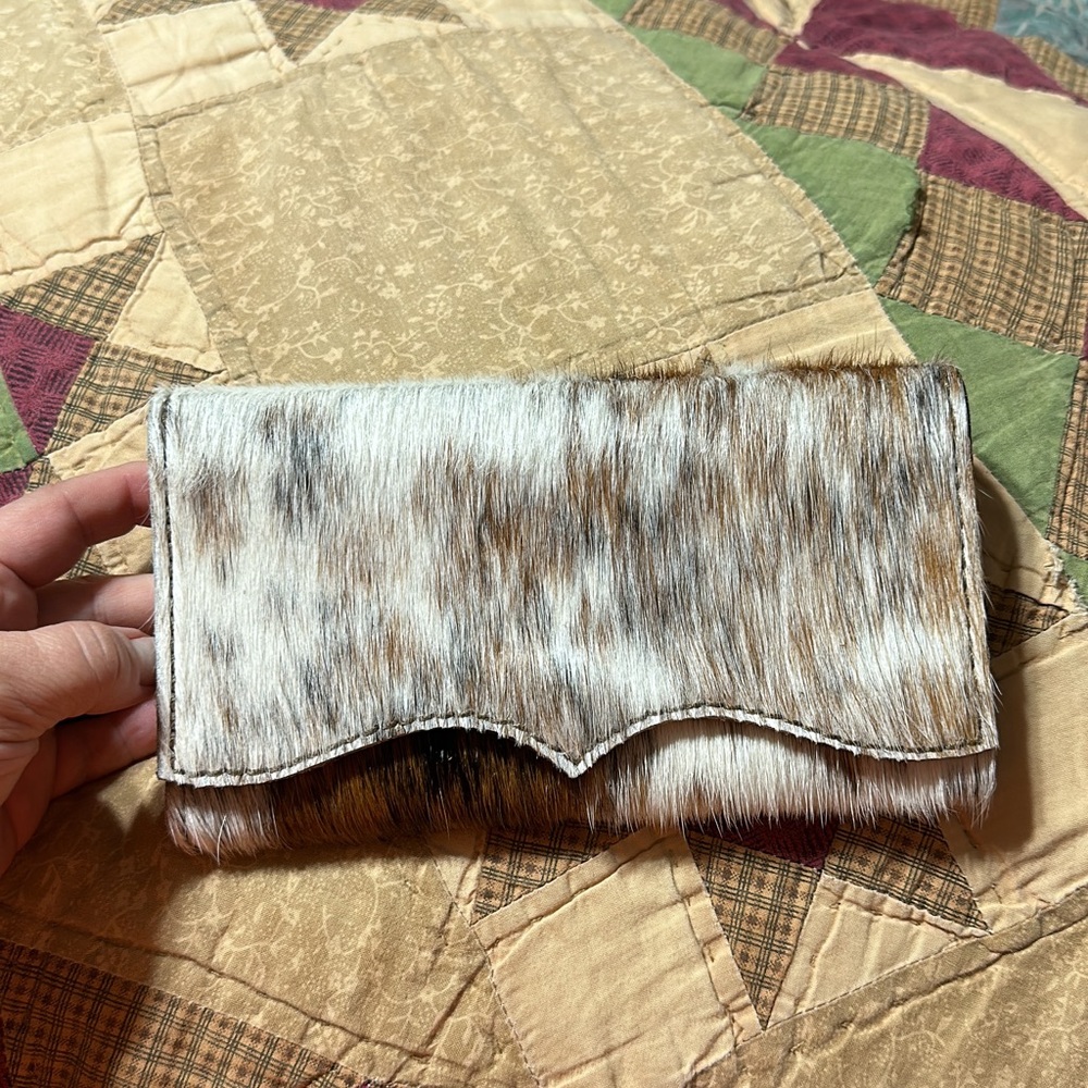 Genuine Hair on Hide Leather wallet